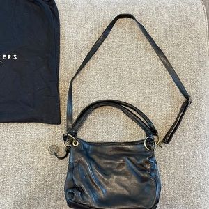 Wanderers Travel Co petite Toulouse black leather bag black